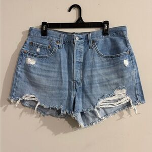 Levi's Classic Light Blue Denim Shorts